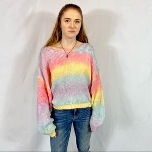 Rainbow Knit Sweater